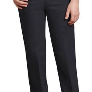 Dickies Boys flexwaist flat front straight leg pant, black, size 14